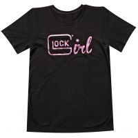 Glock AA46002 Short Sleeve Glock Girl T-Shirt Black Cotton