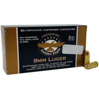 Golden Eagle 9mm Luger 115 Grain Full Metal Jacket Brass Cased Pistol Ammunition