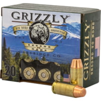 Grizzly Cartridge 40 S&amp;W 200 Grain Full Metal Jacket Flat Point Brass Cased Pistol Ammunition