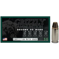 Grizzly Cartridge 9MM+P+ 147 Grain Full Metal Jacket Flat Point Brass Cased Pistol Ammunition