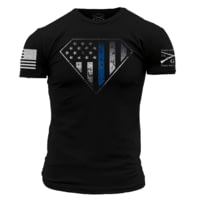 Grunt Style Blue Line Crest T-Shirt - Men's