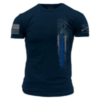 Grunt Style Blue Line Flag Short Sleeve T-Shirt - Men's