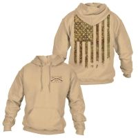 Grunt Style Men's Woodland Camo Flag Hoodie