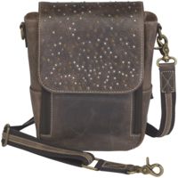 Gun Tote'n Mamas Concealed Carry Distressed Leather Cross Body Satchel