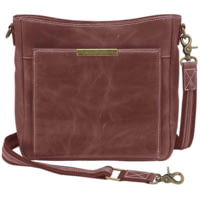 Gun Tote'n Mamas Distressed Leather Slim X-Body RFID Purse - Women's