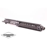Hardened Arms Upper Receiver Assembly, AR-15, 5.56 NATO, 10.5 inch Barrel, SOCOM Profile, Carbine , 1/7 Twist, 1/2x28 Thread, 12 inch Quad Rail Handguard, Linear Muzzle Compensator, Black