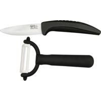 Hen &amp; Rooster 2 pc Ceramic Paring Knife Set