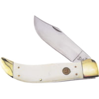 Hen &amp; Rooster Large Folder White Folding Knife