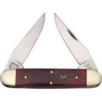 Hen &amp; Rooster Muskrat Brown Smooth Bone Folding Knife