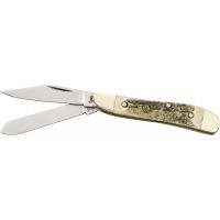 Hen &amp; Rooster Peanut Deer Stag Folding Knife
