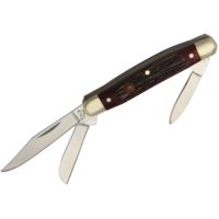Hen &amp; Rooster Small Stockman Red Pick Bone Folding Knife