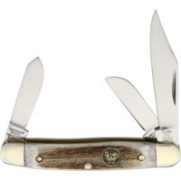 Hen &amp; Rooster Deer Stag Stockman Folding Knife