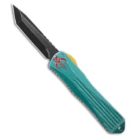 Heretic Knives Bounty Hunter Manticore E OTF Knife Green Al/CF3.25 Black SW AF56CAF1