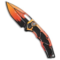 Heretic Knives Medusa Auto Tanto Knife Orange Cel-Shade 3 Cerakote*DISCOUNTED D7F71869