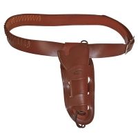 Heritage Manufacturing Mexican Double Loop Leather Holster and Cartridge Belt Antique Brown Size Large 40-45 Inches 122/1080-LG