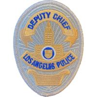 HERO'S PRIDE Lapd Deputy Chief Badge Patch 2 11/16''x3 5/8'' - Pair