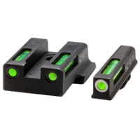 HiViz LiteWave H3 Tritium/Litepipe Pistol Night Sight Set - Fits Smith &amp; Wesson M&amp;P 380 Shield EZ