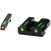 HiViz LiteWave H3 Tritium/Litepipe Pistol Night Sight Set - Fits All Glock Gen 1-5 in 9mm, .40 S&amp;W, .357 SIG, Except Glock 42/43