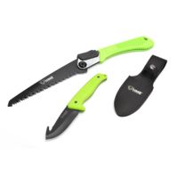 HME Products 8 inch Folding Saw and 9.5 inch Fixed Blade Knife w/Gut Hook Combo