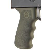 Hogue AK-47/AK-74 Rubber Gun Grip with Finger Grooves OD Green 74001