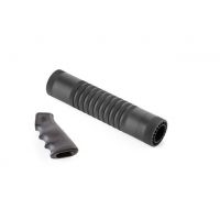 Hogue AR-15/M-16 (Mid Length) Kit - Overmolded Gun Grip and Knurled Aluminum Free Float Forend 15048