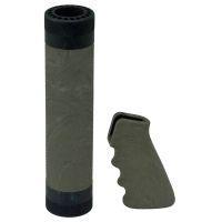 Hogue AR-15/M-16 Kit - OverMolded Gun Grip and Free Float Forend Ghillie Green 15808
