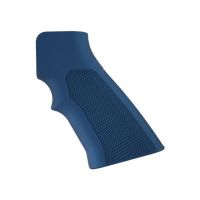 Hogue AR15 / M16 Gun Grip Checkered Aluminum - Matte Blue Anodized 15173