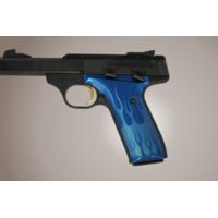 Hogue Browning Buckmark Handgun Grip URX Flames Aluminum - Blue Anodized 72123