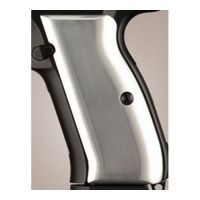 Hogue CZ-75 - CZ-85 Handgun Grip Aluminum - Brushed Gloss Clear Anodized 75165