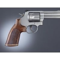 Hogue Dan Wesson Handgun Grip SmallFrame Rosewood No Finger Groove, Stripe/Cap, Checkered 57931