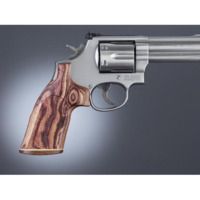 Hogue Diamondback Handgun Grip, Kingwood No Finger Groove, Stripe/Cap, Checkered 49631