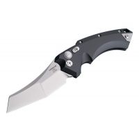 Hogue Ex-a05 4inch Folder Cpm154 Wharncliffe Blade Tumbled Finish - Black Aluminum Frame