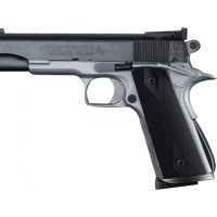 Hogue Govt. Handgun Grip Model Ebony S&amp;A Mag, Ambi. Cut, Checkered 45239