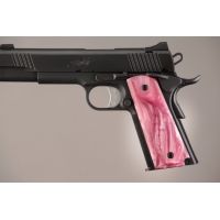 Hogue Govt. Handgun Grip Model Pink Pearlized-Polymer Ambidextrous Safety Cut 45518