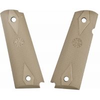 Hogue Govt. Handgun Grip Model Rubber Grip Panel Checkered W/Diamonds Desert Tan 45013