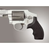 Hogue J Frame Round Butt Bantam Piranha Grip G-10 - Solid Black