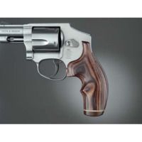 Hogue S&amp;W J Frame Round Butt Handgun Grip, Kingwood Top Finger Groove, Stripe/Cap 60640