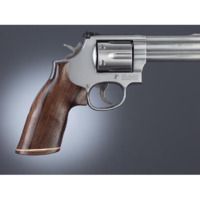 Hogue S&amp;W K or L Sq. Butt Handgun Grip Rosewood No Finger Groove Stripe Cap 10930