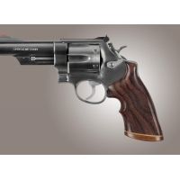 Hogue N Sq. Butt Handgun Grip Rosewood Top Finger Groove Checkered 29941