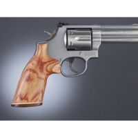 Hogue N Sq. Butt Handgun Grip Tulipwood No Finger Groove Stripe Cap 29730