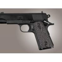 Hogue G-10 Grips for 1911 Officers Model w/ S&amp;A Magwell, Piranha pattern
