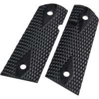 Hogue G-10 Grips for 1911 Officers Model w/ S&amp;A Magwell, Piranha pattern