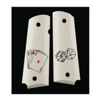 Hogue Officers Model Handgun Grip Scrimshaw Ivory Polymer