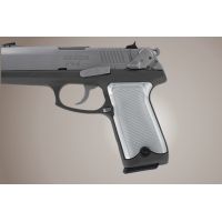 Hogue Ruger P94 Handgun Grip Checkered Aluminum - Brushed Gloss Clear Anodized 94175