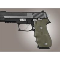 Hogue Sig P220 American Grips, Rubber w/Finger Grooves, Olive Drab Green