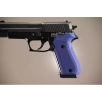 Hogue SIG Sauer P220 Handgun Grip American Checkered Aluminum - Matte Blue Anodized 20173