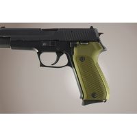 Hogue SIG Sauer P220 Handgun Grip European Checkered Aluminum - Matte Green Anodized 21171