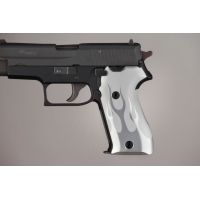 Hogue SIG Sauer P225 Handgun Grip Flames Aluminum - Clear Anodized 27134