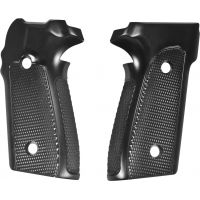 Hogue SIG Sauer P228 - P229 Handgun Grip Checkered Aluminum - Brushed Gloss Black Anodized 28176