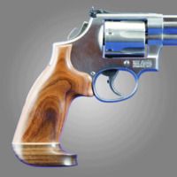 Hogue Trooper Mk III Handgun Grip Pau Ferro No Finger Groove Big Butt 42334